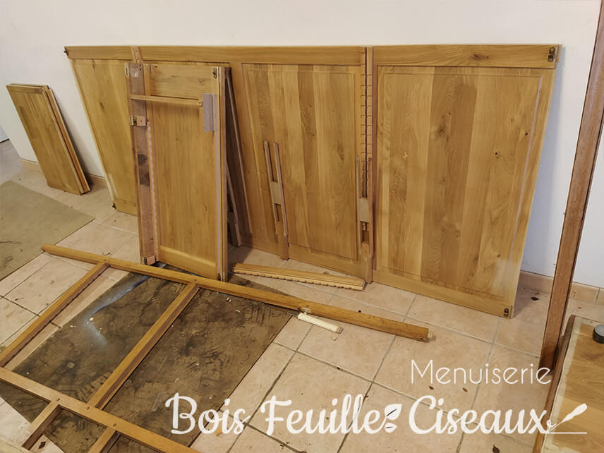 Recoupe et transformation d'un meuble en bois