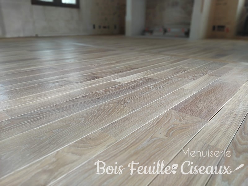 Pose d'un Parquet Bois massif pose Point de Hongrie