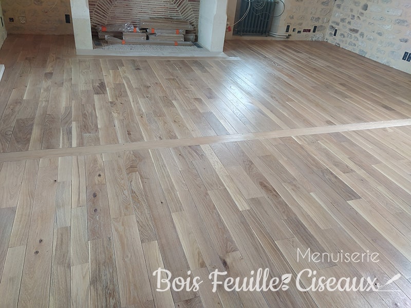 Pose d'un Parquet Bois massif pose Point de Hongrie